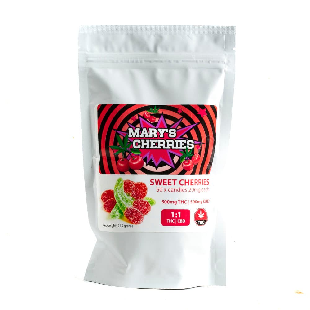 Mary’s Cherries – 1:1 1000mg THC:CBD